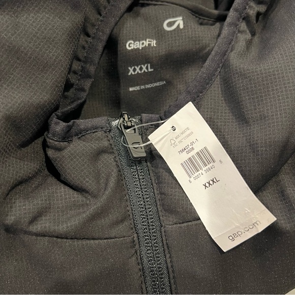 NWT GAP Men’s Big XXXL Black Cold Weather Train Jacket Zipper Coat - Picture 2 of 8